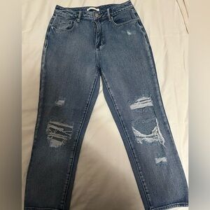 PacSun Distressed Blue Mom Jeans